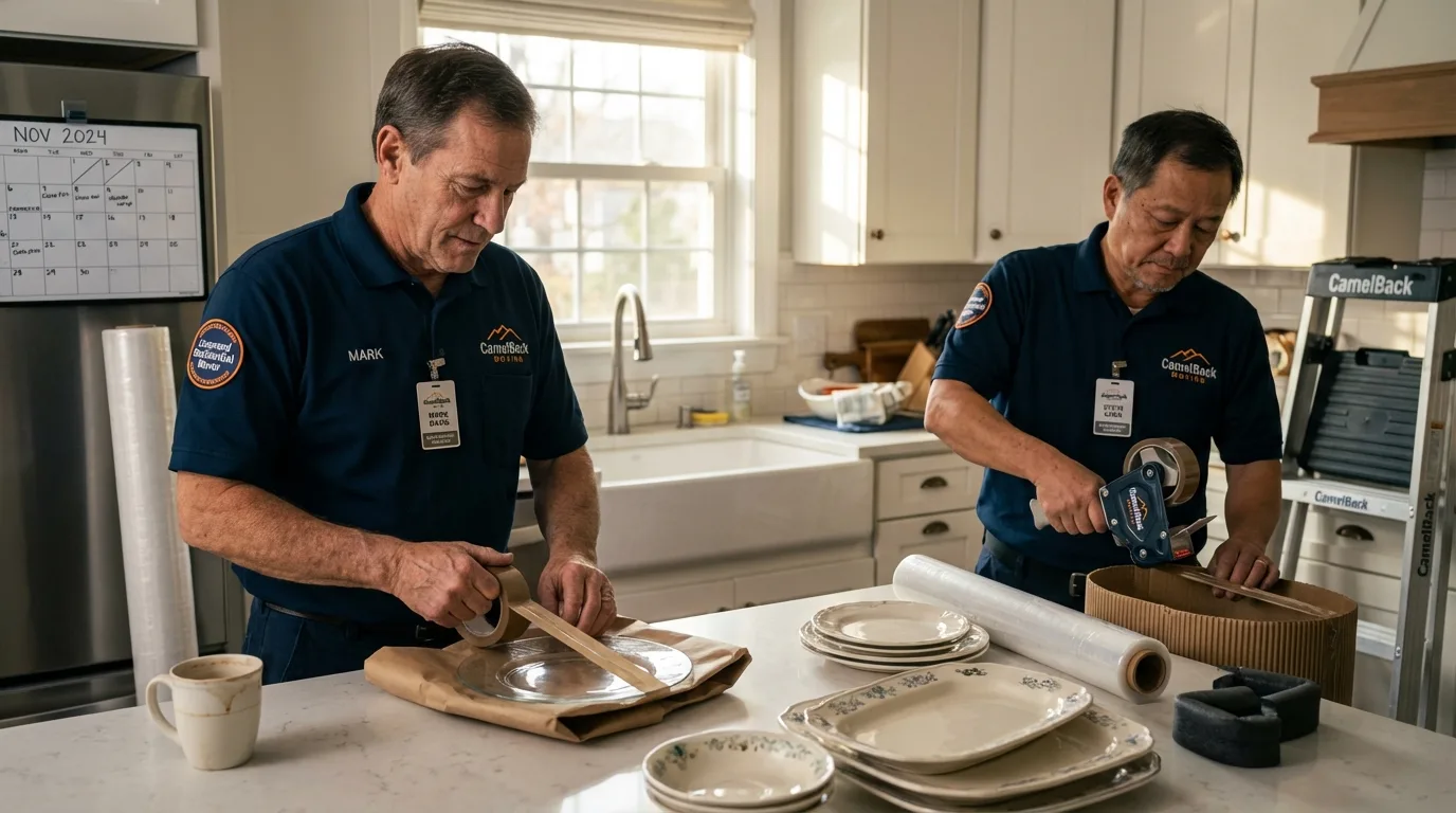Professional crew packing kitchen dishware in Oak Ridge, TN